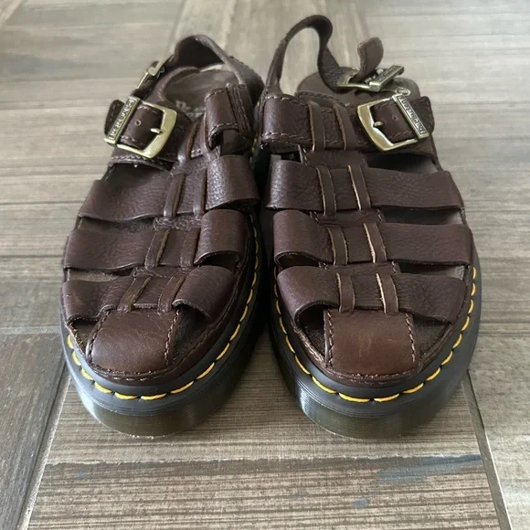 Dr Martens WRENLIE Grizzly Leather Fisherman Sandals Women’s size 8 - Picture 3 of 9